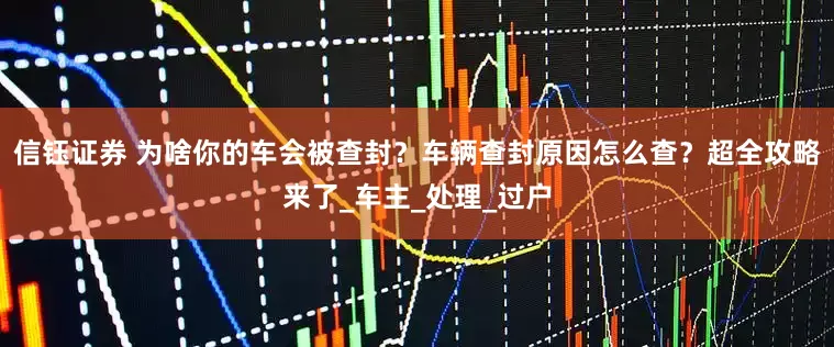 信钰证券 为啥你的车会被查封?车辆查封原因怎么查?超全攻略来了_车主_处理_过户
