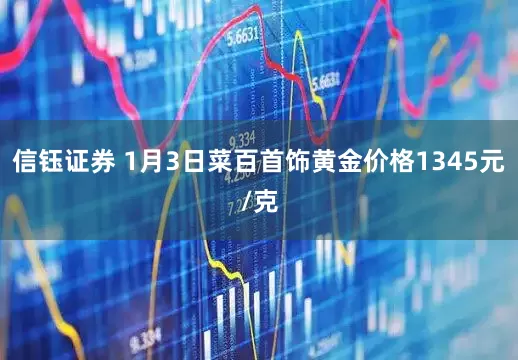 信钰证券 1月3日菜百首饰黄金价格1345元/克