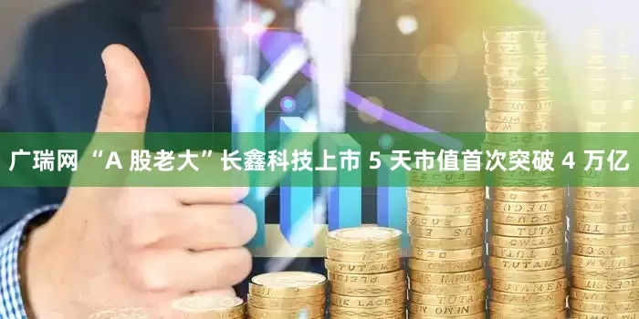 广瑞网 “A 股老大”长鑫科技上市 5 天市值首次突破 4 万亿
